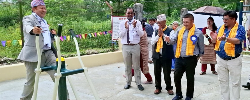 डिपो स्कुलमा खुला व्यामशालाको उद्घाटन
