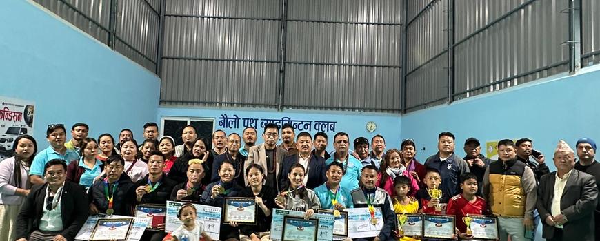नौलो पथ ब्याडमिन्टन प्रतियोगिताको उपाधि निर्मला राई र गौरव लिम्बुलाई